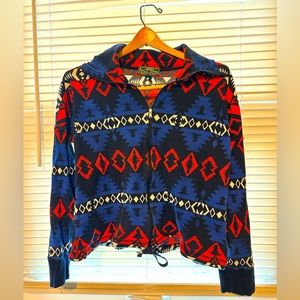 Lauren-Ralph Lauren Active bomber style zip up waffle shirt.